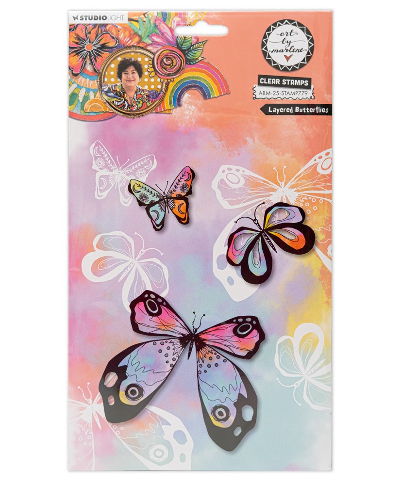 ABM Layered butterflies Stamp