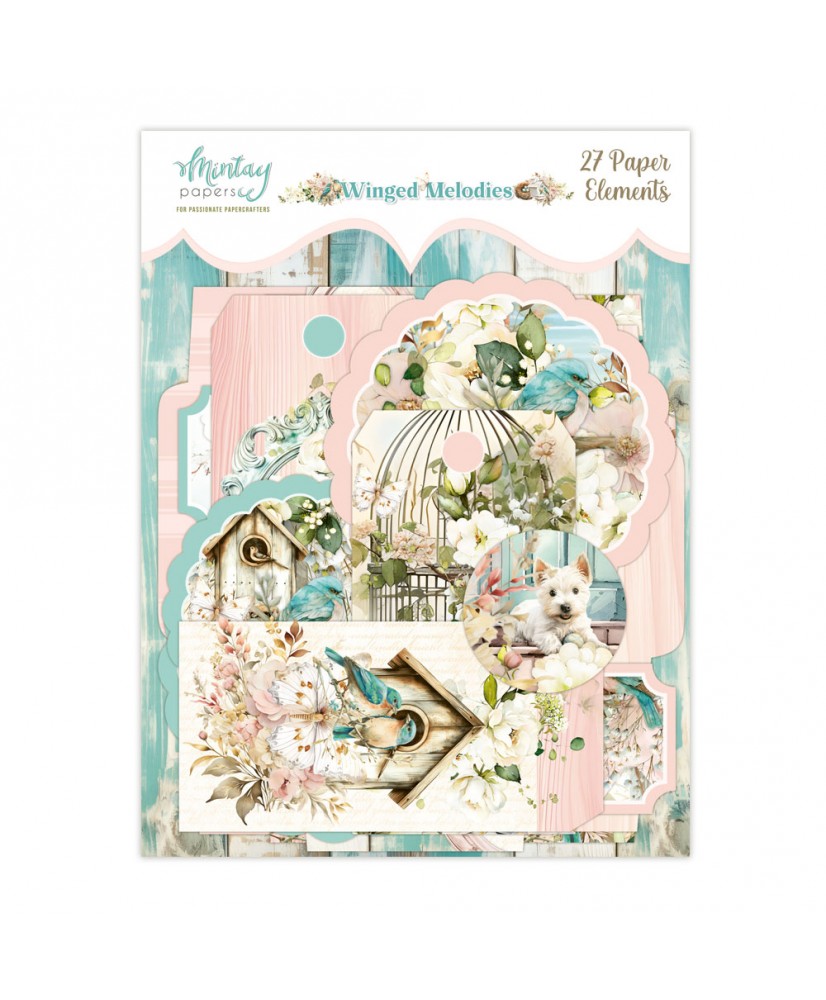 PRE ORDER  Winged Melodies Paper Elements  , 27 pcs