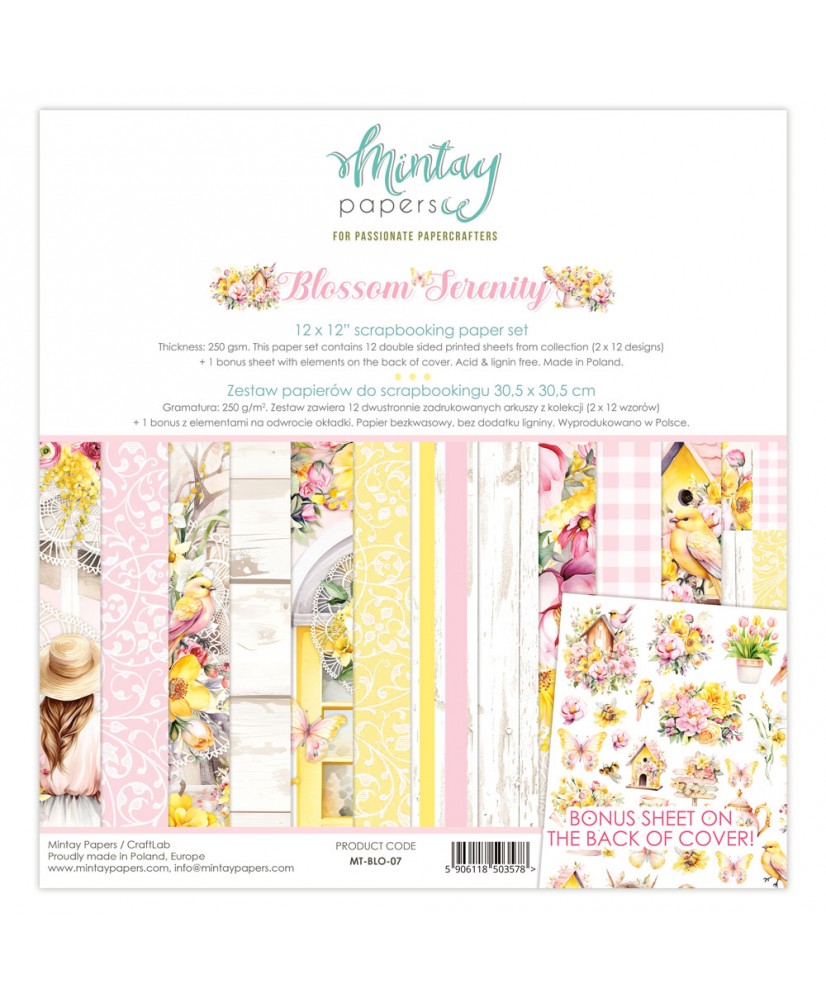 PRE ORDER Blossom Serenity 12 x 12 Paper Set - Blossom Serenity