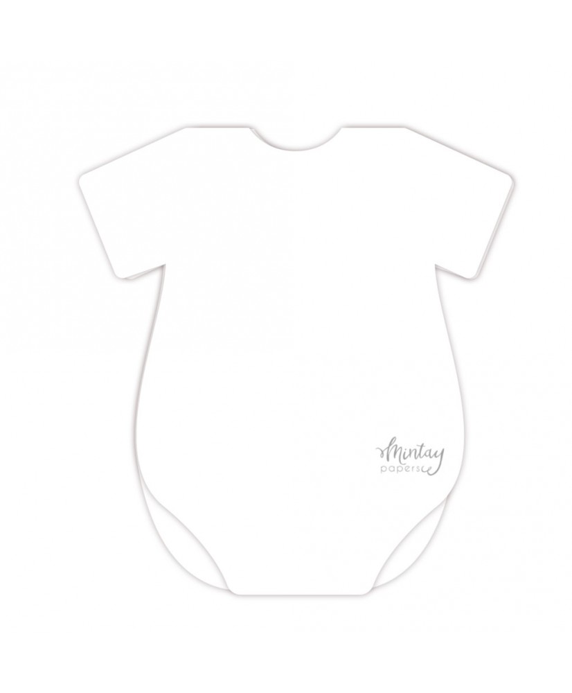 PRE ORDER Mintay Basic - Baby Onesie Card Base - WHITE, 5 pcs