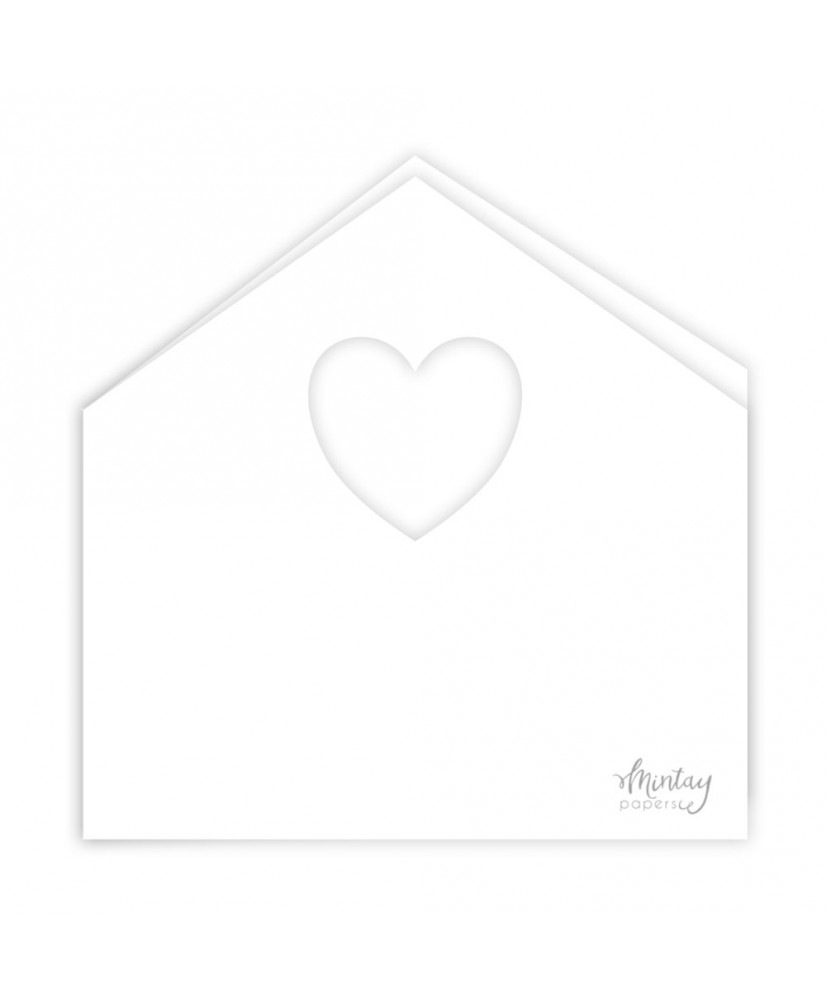 PRE ORDER Mintay Basic - House Card Base - WHITE, 5 pcs