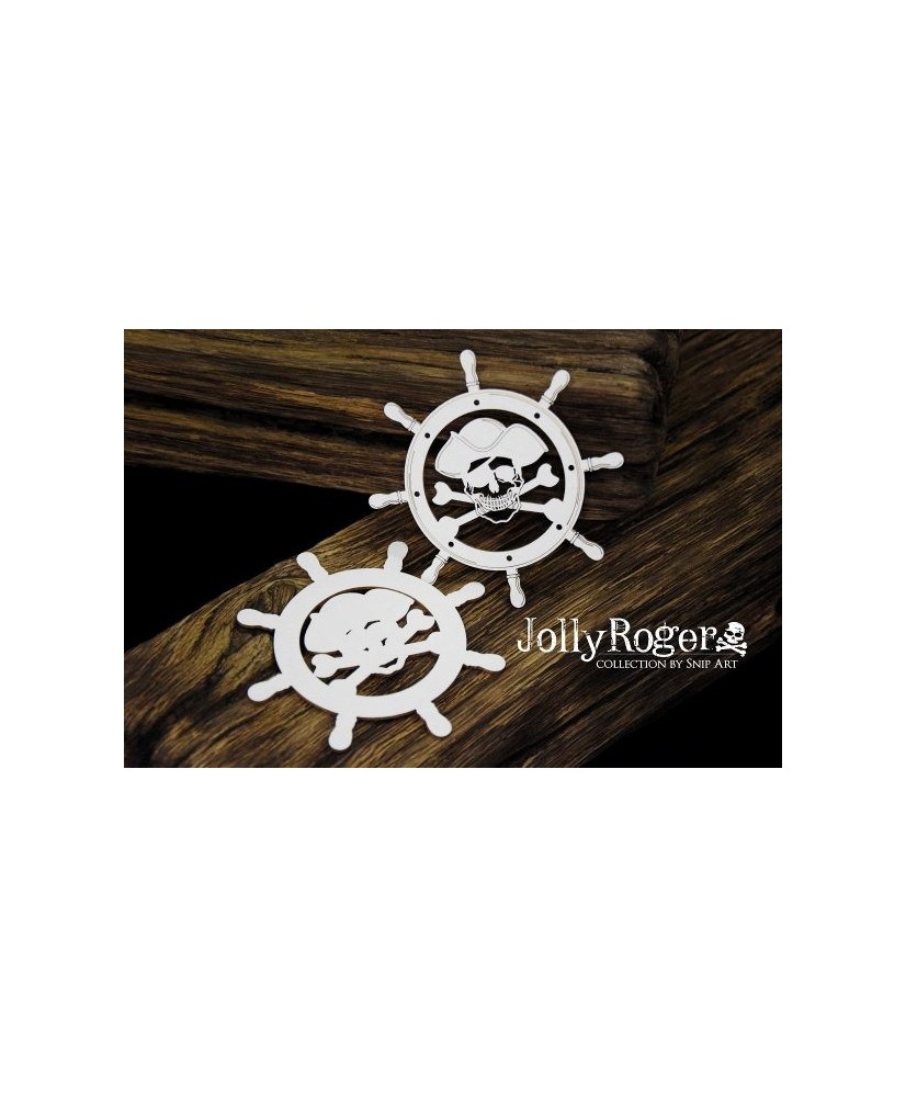 Jolly Roger – Steering Wheel with Skull – layered