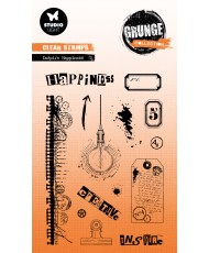 SL Clear Stamp Inspire Happiness Grunge Collection 93x136x3mm 14PC