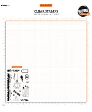 SL Clear Stamp Inspire Happiness Grunge Collection 93x136x3mm 14PC