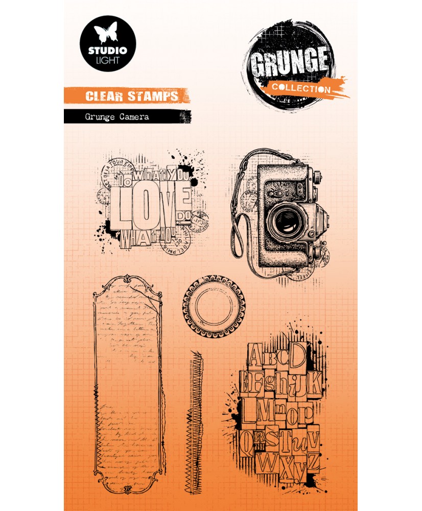 SL Clear Stamp Grunge Camers Grunge Collection 93x136x3mm 6PC