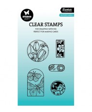 SL Clear stamp Spring labels Essentials 74x105x3mm 5PC