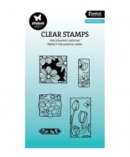 SL Clear stamp Spring labels Essentials 74x105x3mm 5PC