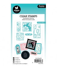 SL Clear stamp Spring labels Essentials 74x105x3mm 5PC