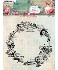 JMA Clear stamps Flower circle frame Sending You Love