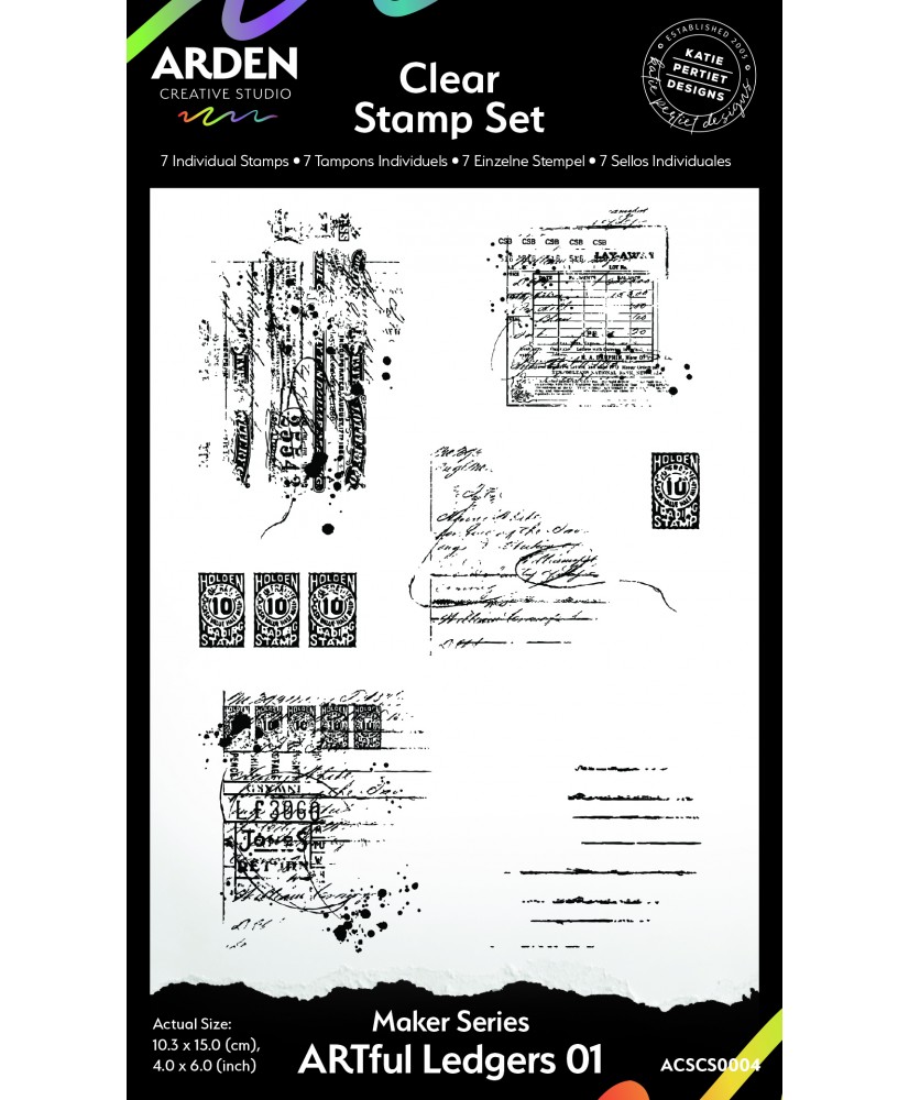 Maker Series ARTfuI Ledgers Stamp Set 7pcs