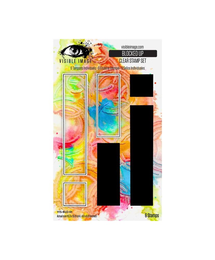 Visible Image Blocked Up 4x6in Stamp Set