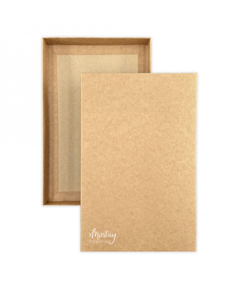 Card Box Base Rectangle 2  - KRAFT, 3 pcs