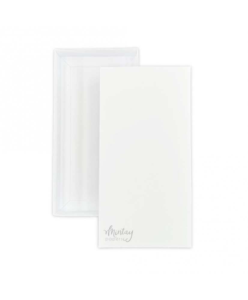 Card Box Base - Rectangle 1  - WHITE, 3 pcs