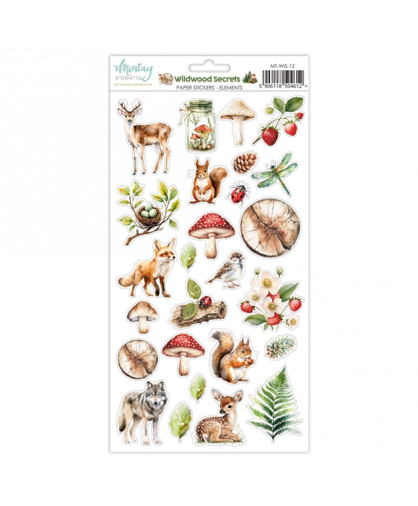 Wildwood Secrets 6 x 12 Paper Stickers - Elements