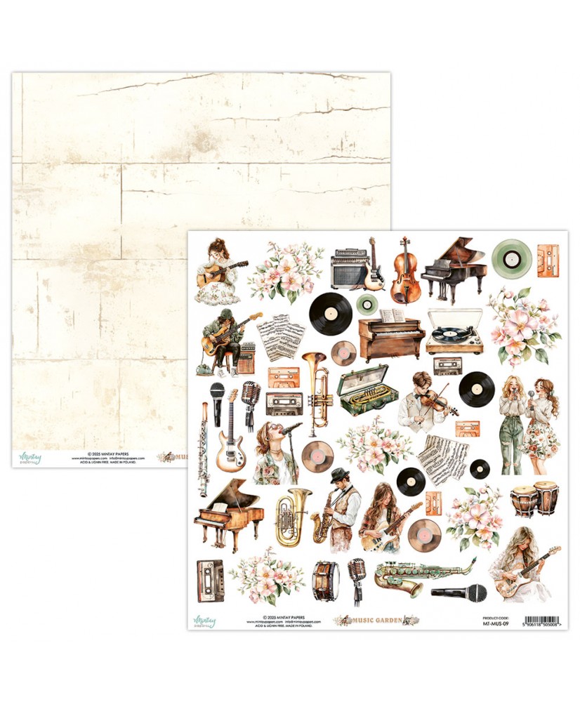 Music Garden - 12 x 12 Elements Paper