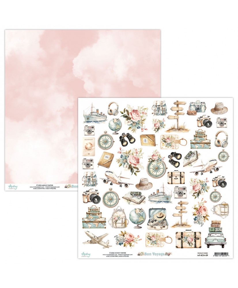 Bon Voyage - 12 x 12 Elements Paper