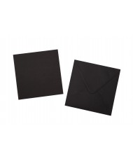 SL Cards & Envelopes Black 6x6inch 20 PC