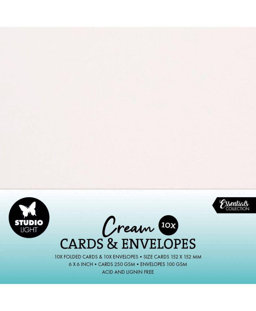SL Cards & Envelopes Creme 6x6 inch 20 PC