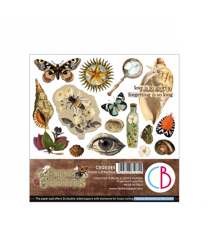 Cabinet of curiosities  Fussy Cut Pad 6"x6" 24/Pkg