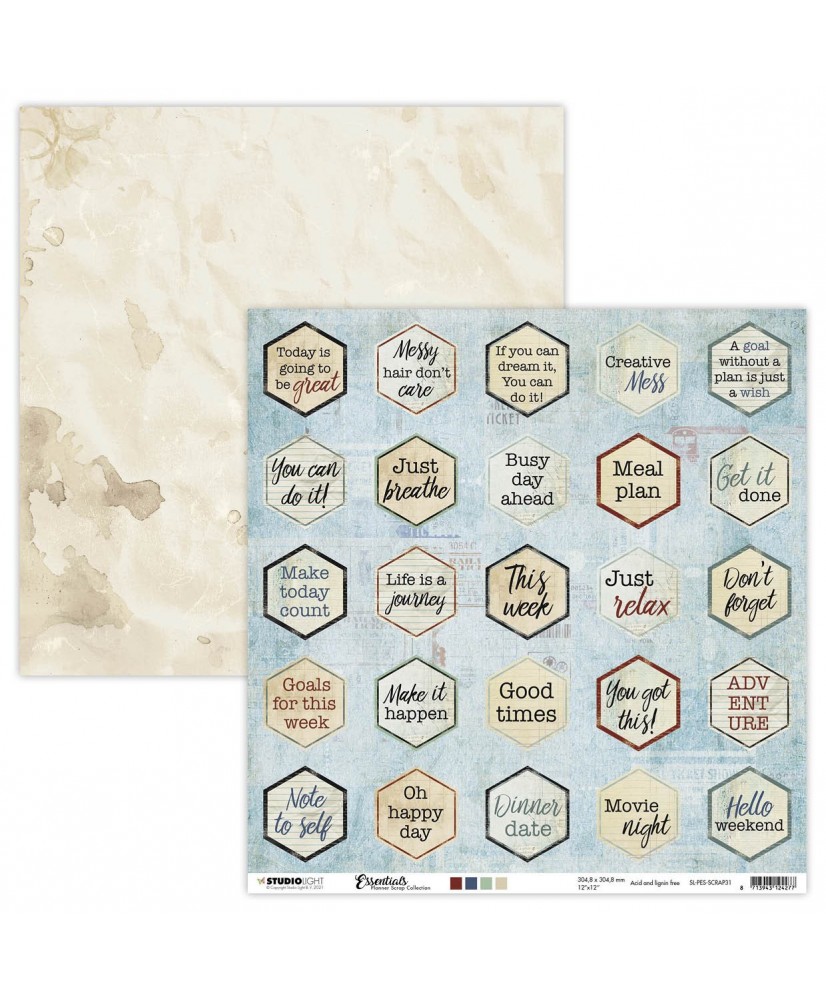 ScrapText Labels Planner Essentials 305×305 mm nr.31