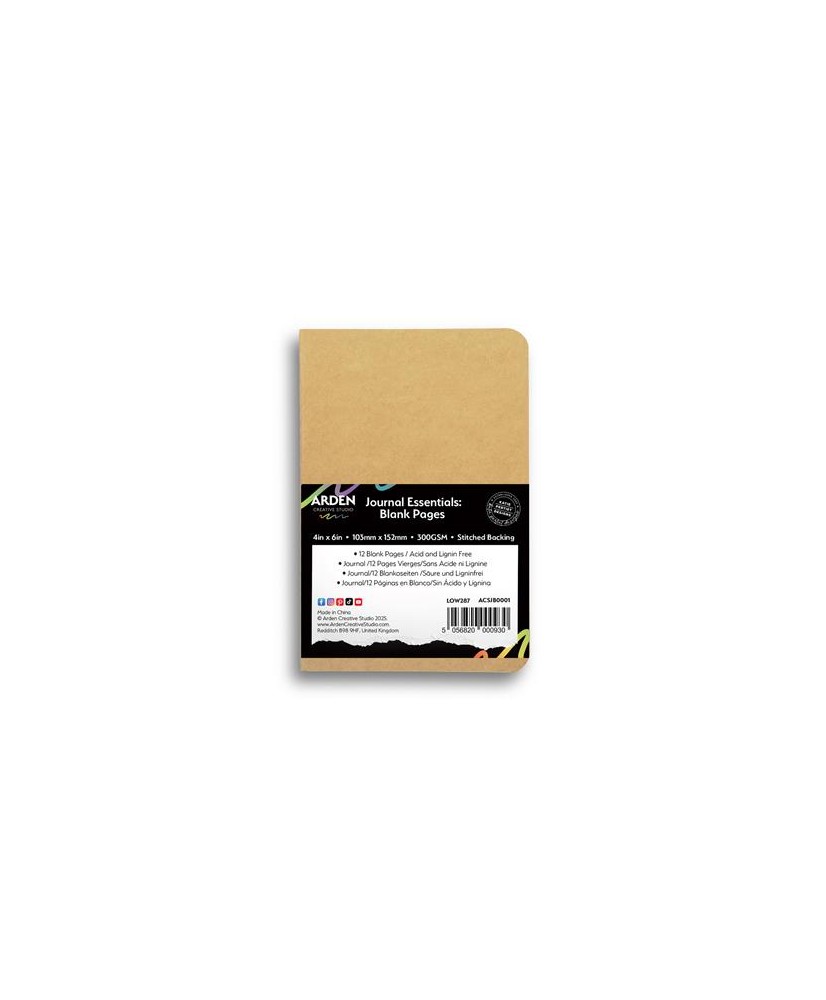 Journal Essentials: Blank Pages 15x20cm in Stitched Journal 12Pg