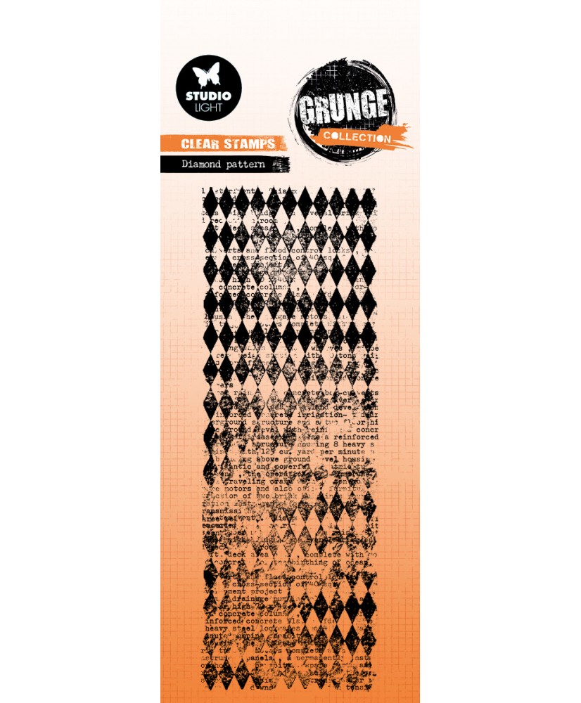 Clear Stamp Diamond pattern Grunge 51x146x3mm