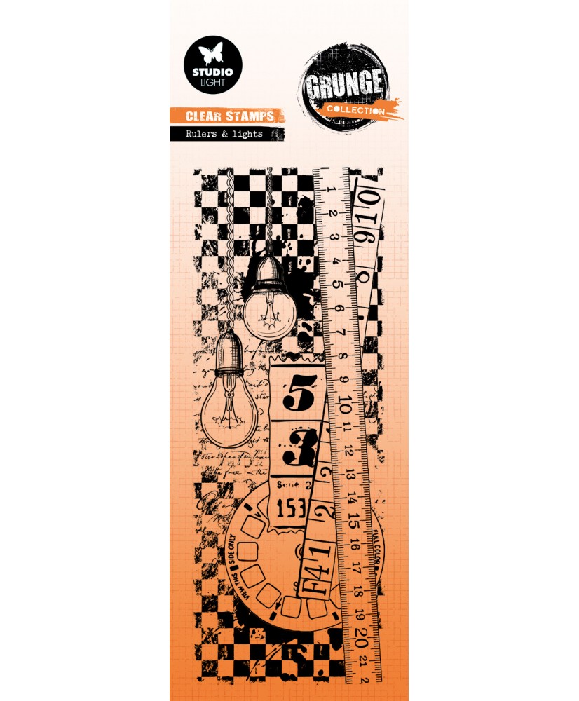 Clear Stamp Rulers & lights Grunge 72x193,6x3mm