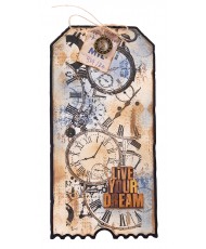 Clear Stamp Clock background Grunge 72x194x3mm
