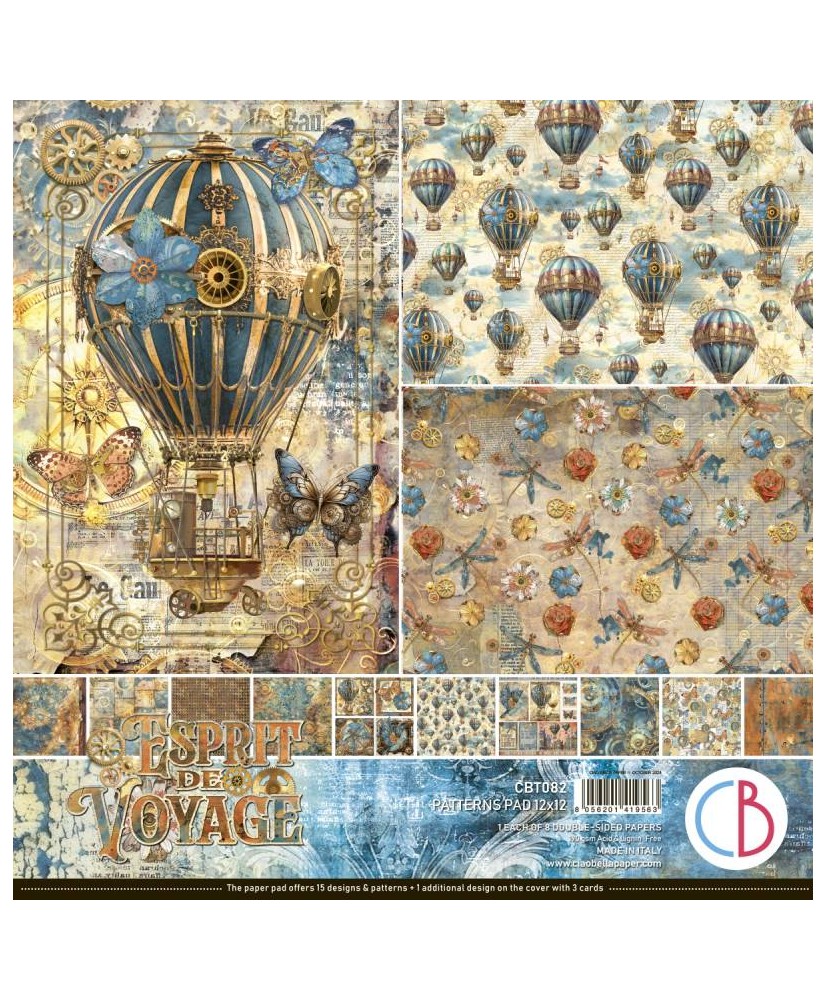 Esprit De Voyage 12x12 Patterns Paper