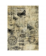 Time Capsule Mixed Media rice paper A4 set 4/Pkg