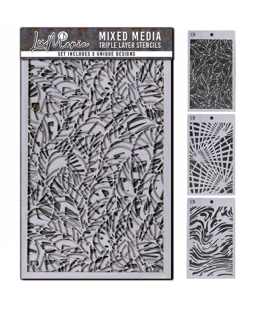 Stencil Mix – Set002 Triple Layer Set (3 Unique Designs)