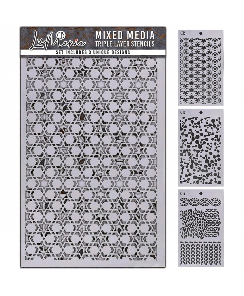 Stencil Mix – Set 1 Triple Layer Set (3 Unique Designs)