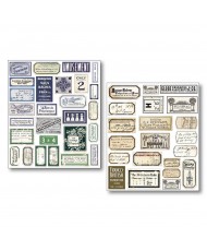 Sticker Set 10/Pkg Vintage scripts