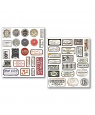Sticker Set 10/Pkg Vintage scripts