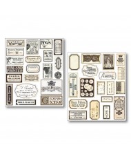 Sticker Set 10/Pkg Vintage scripts