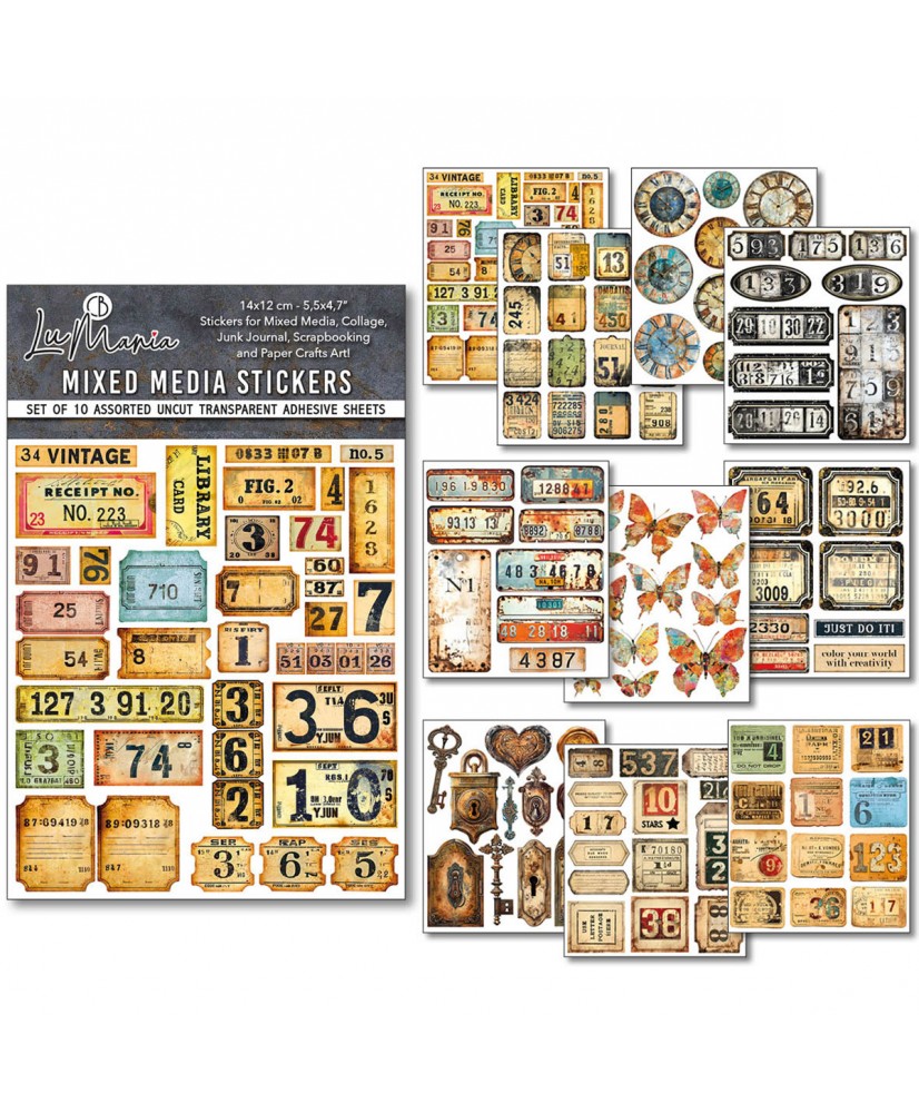 Grungy Tags Sticker Set 10/Pkg