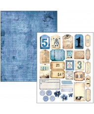 Mixed Media book Urban Blue Denim A4 Maxi