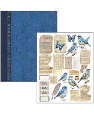 Mixed Media book Urban Blue Denim A4 Maxi