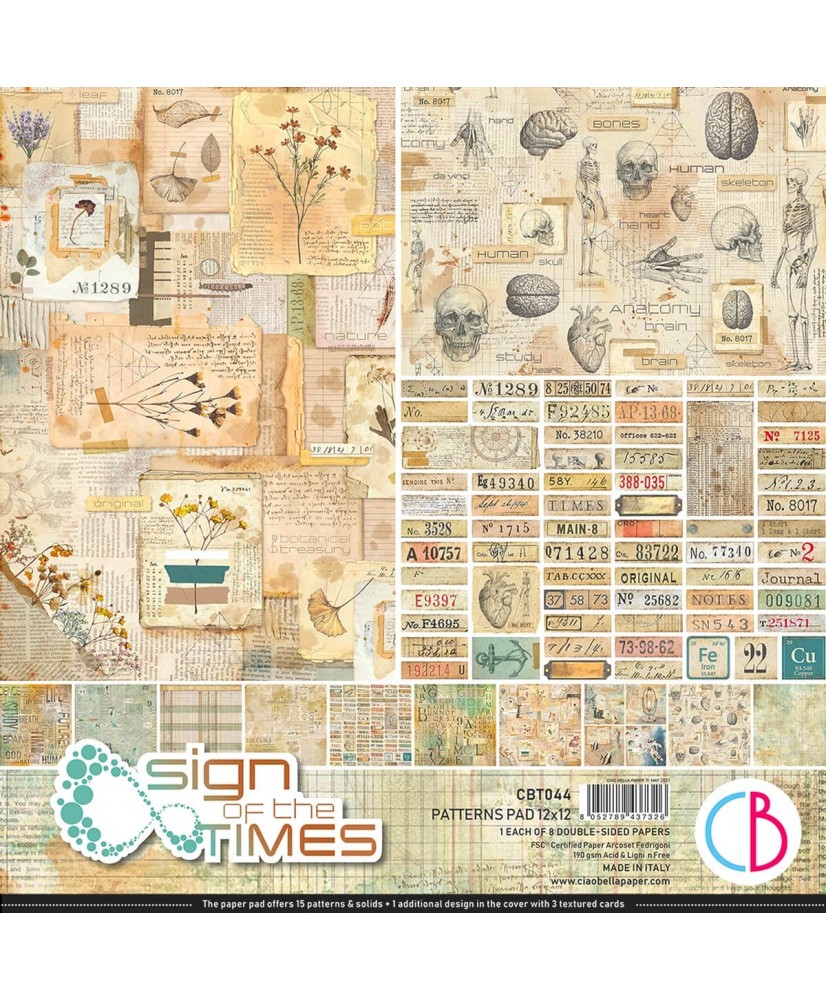 Sign of the Times Patterns Pad 12″x12″ 8/Pkg