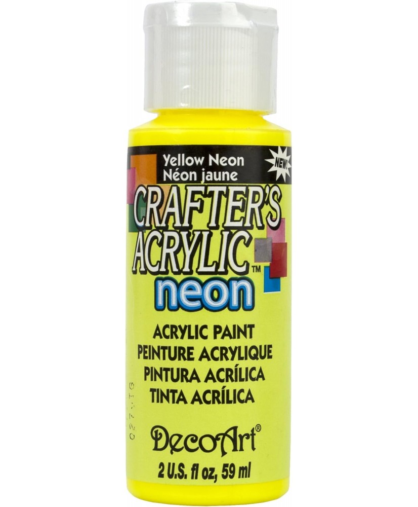 Crafter's Acrylic Yellow Neon Neons 2-oz.