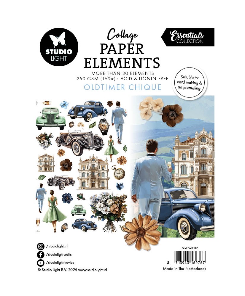 Paper Elements Oldtimer Chique Essentials 105x148x4mm 34pcs