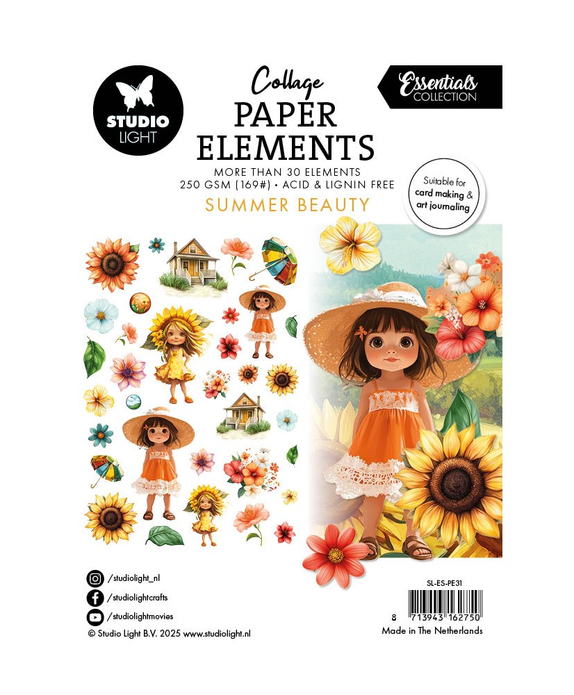 Paper Elements Summer Beauty Essentials 105x148x4mm 34pcs