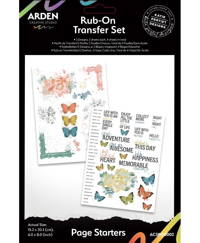 Page Starters Rub-On Transfer Set 15.2 x 20.3cm