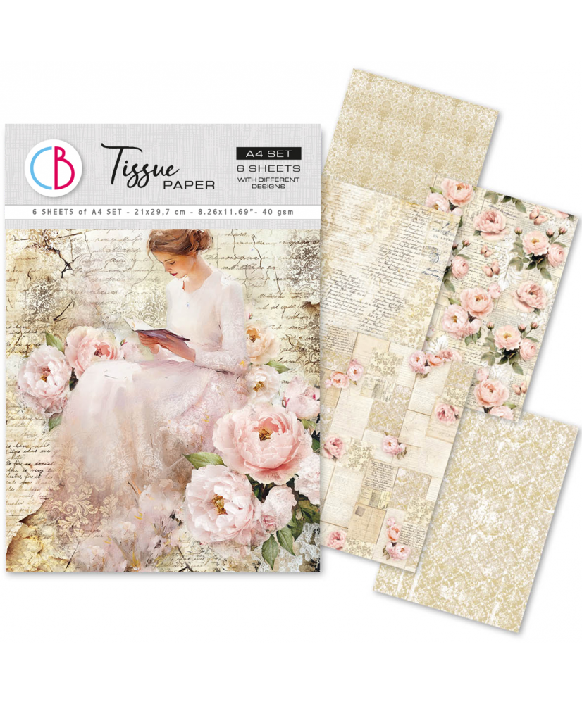Tissue Paper A4 MIX 6/Pkg A Timeless Love