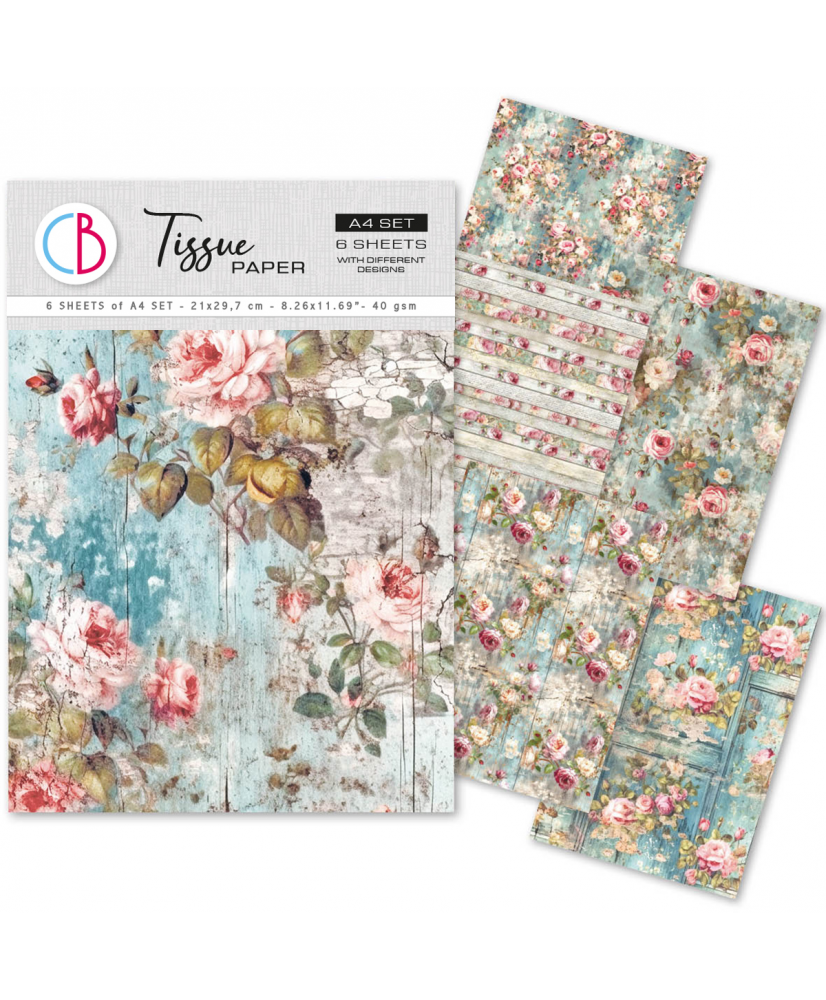 Tissue Paper A4 MIX 6/Pkg My Secret Garden