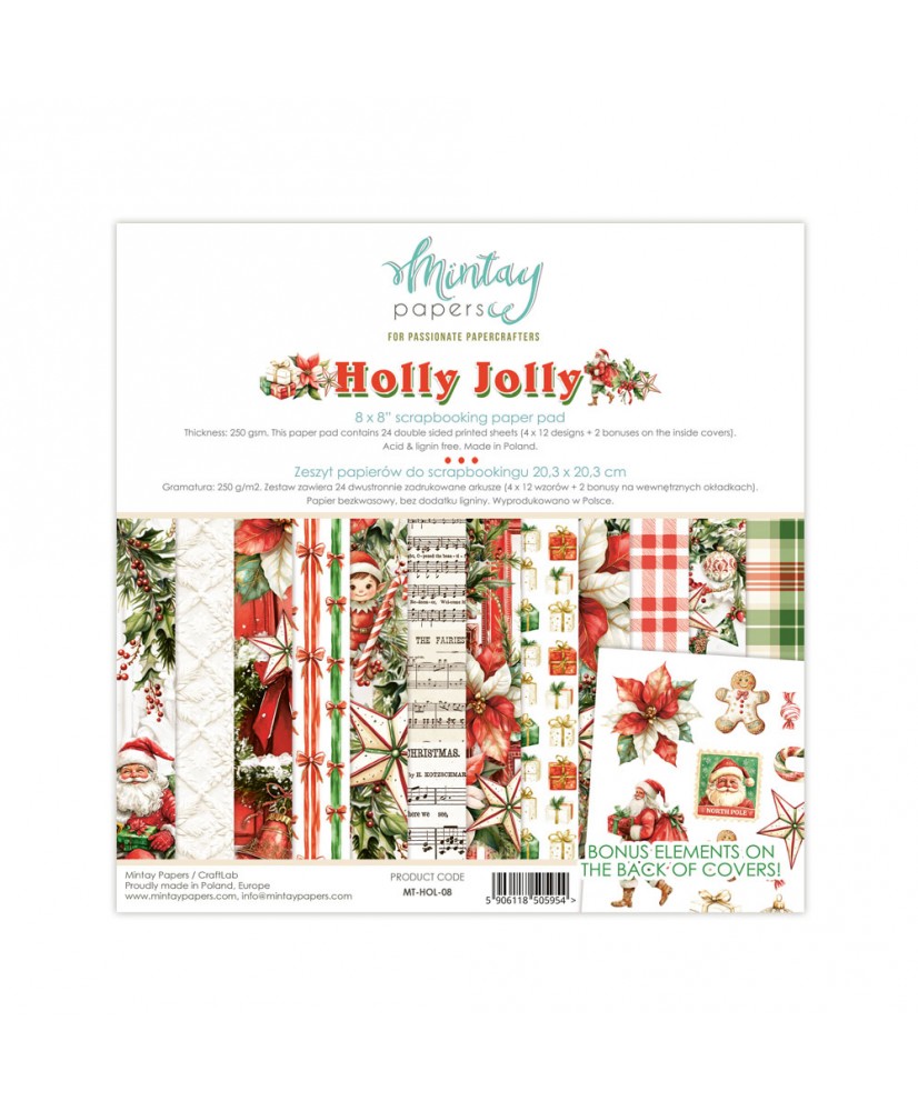 Holly Jolly 8 x 8  Paper Pad