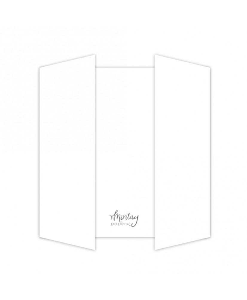 Mintay Basic - Gate Fold Card Base - WHITE, 5 pcs