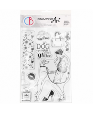 Clear Stamp Set 6″x8″ Dog Hair Is My Glitter