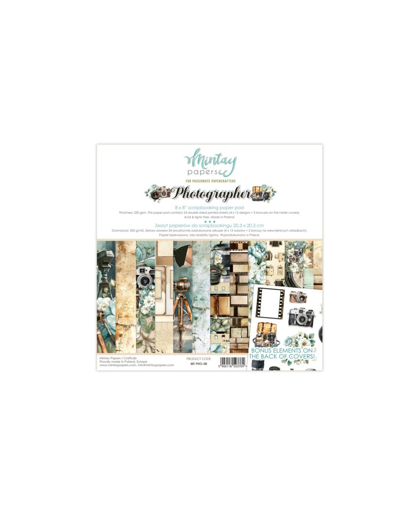 Photographer - 8 x 8 Paper Pad