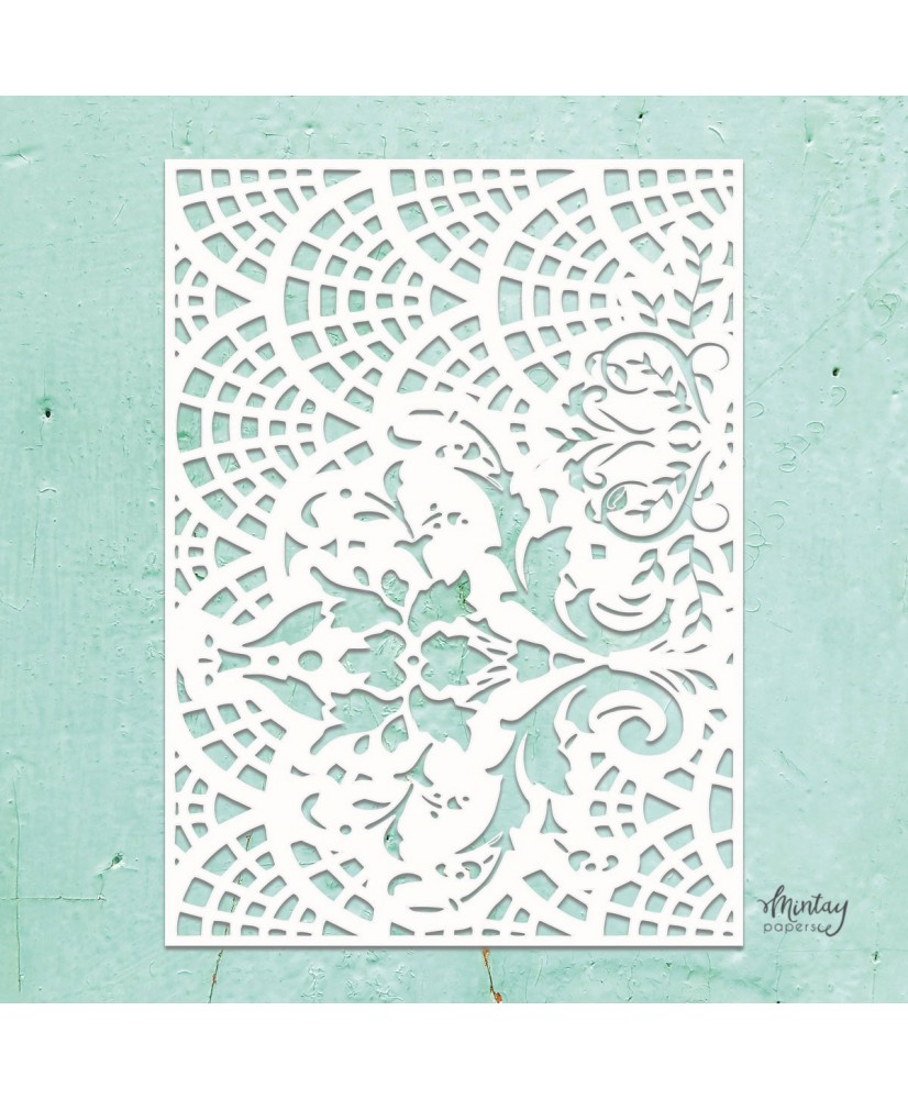 Mintay Kreativa - 6 x 8 Stencil - Lacey